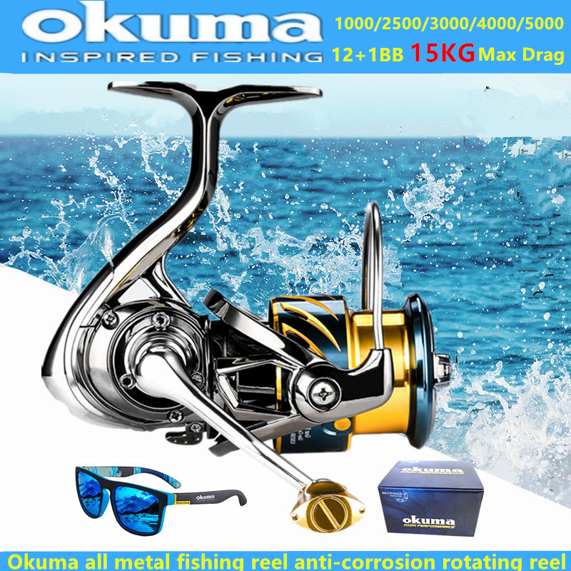 Daiwa Reel Fuego - Okuma Całkowicie Metalowy Kołowrotek Wędkarski 12+1BB
