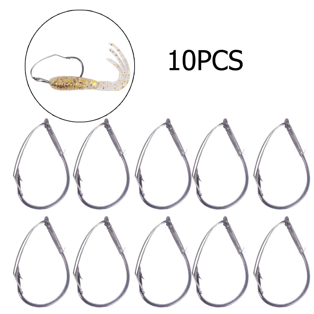 Fishing Hook Weedless - 10 sztuk/pudło stal wysokowęglowa Wacky Rig