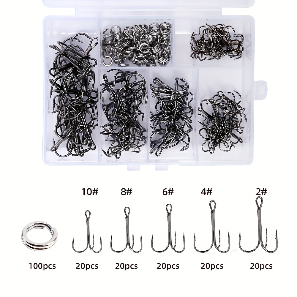 Fishing Hook Circle - 200 szt. Kotwic wędkarskich z podwójnymi