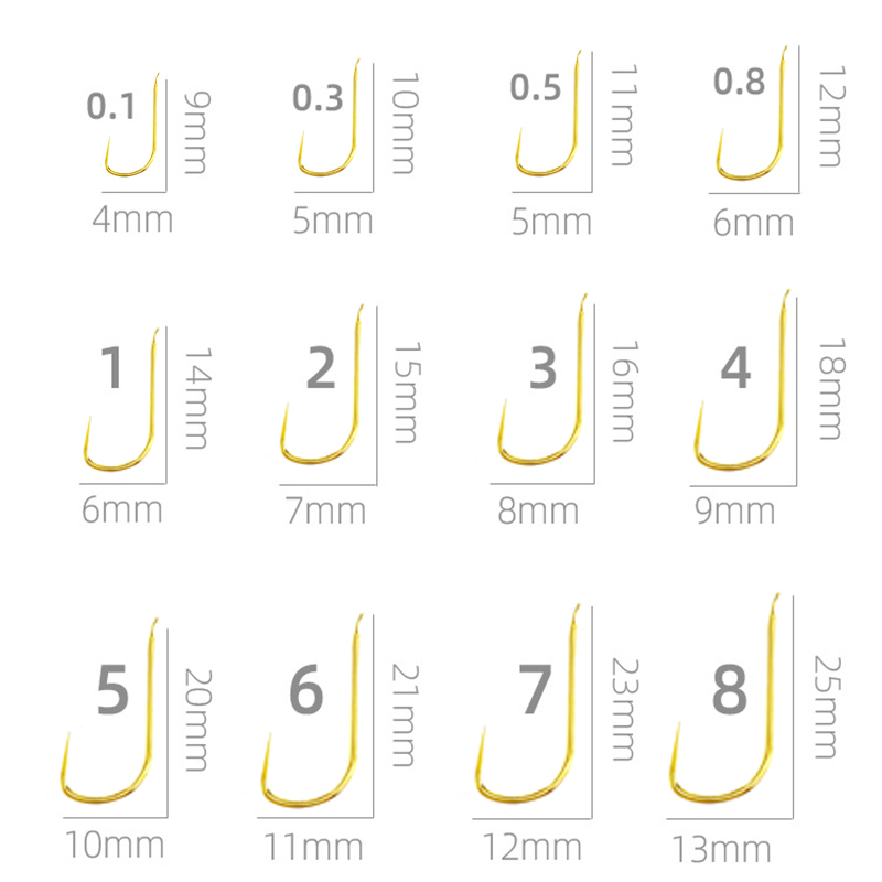 Fishing Hook Size - 100 sztuk haczyków Shinkanto bez zadziory,
