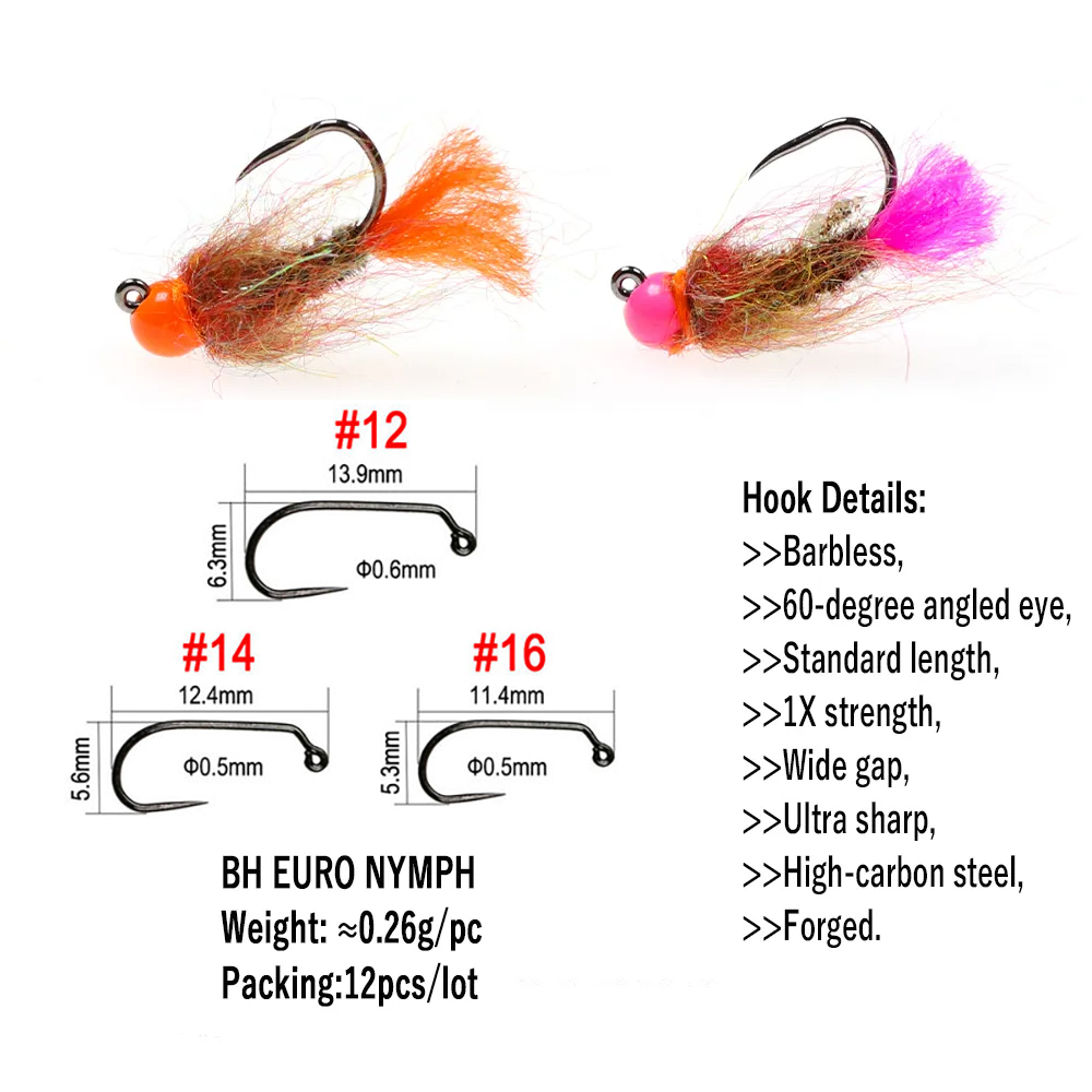 Wifreo 12 sztuk wolfram Beadhe – Fishing Hook Barbless recenzja i cena