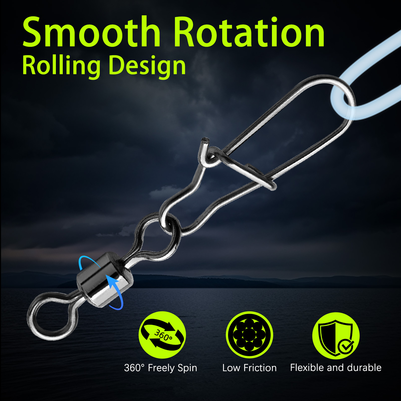 Duo-Lock Snap Swivels 50 ~ 200 – Fishing Hook Circle recenzja i cena