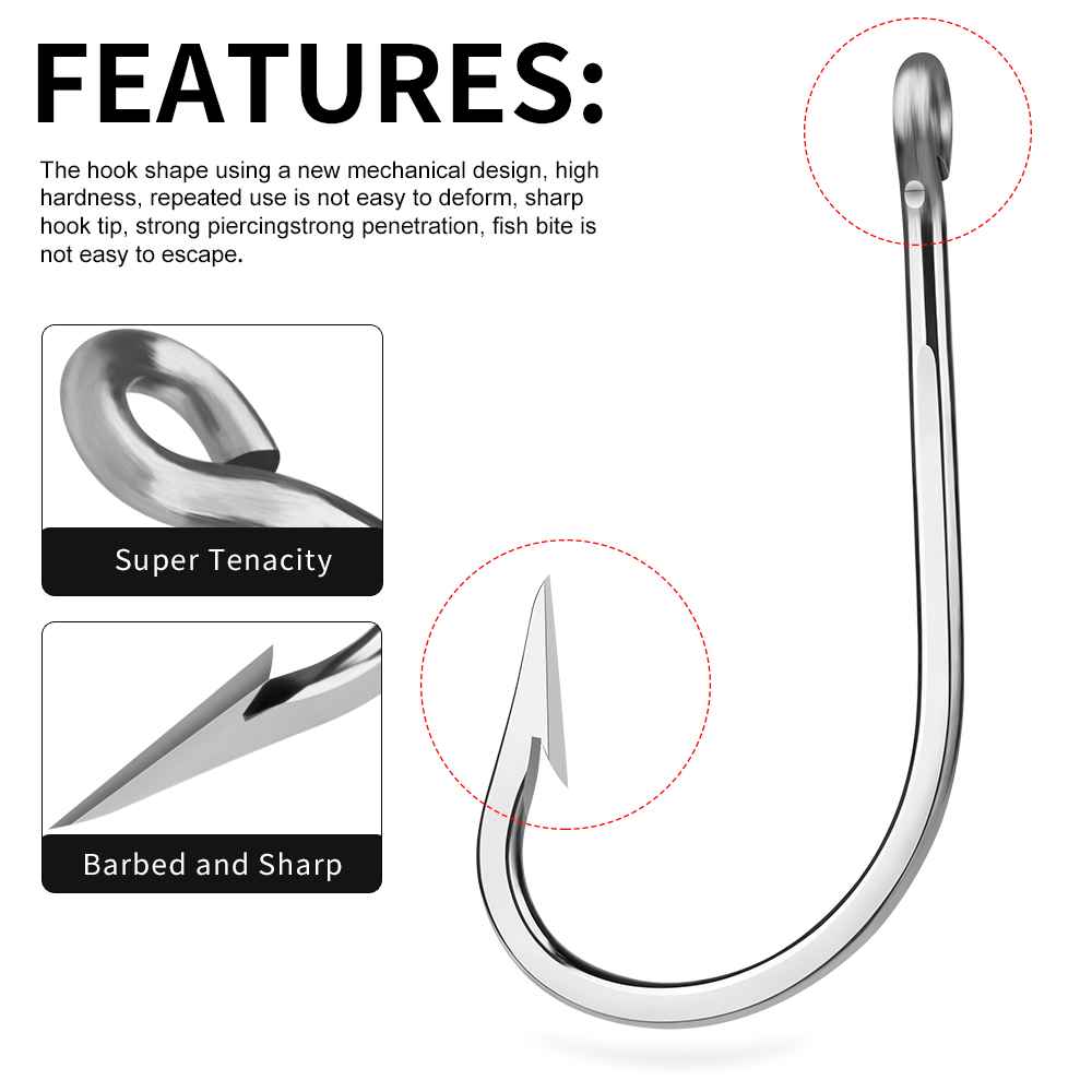 PROBEROS 5 szt. Haczyki ze sta – Fishing Hook Circle recenzja i cena