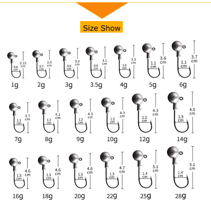 Główki jigowe WODJYJ 1g 2g 3g  – Fishing Hook Assortment recenzja i cena